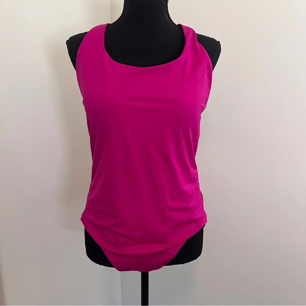 Athleta Malibu One Piece Swimsuit Pink‎ Sz L